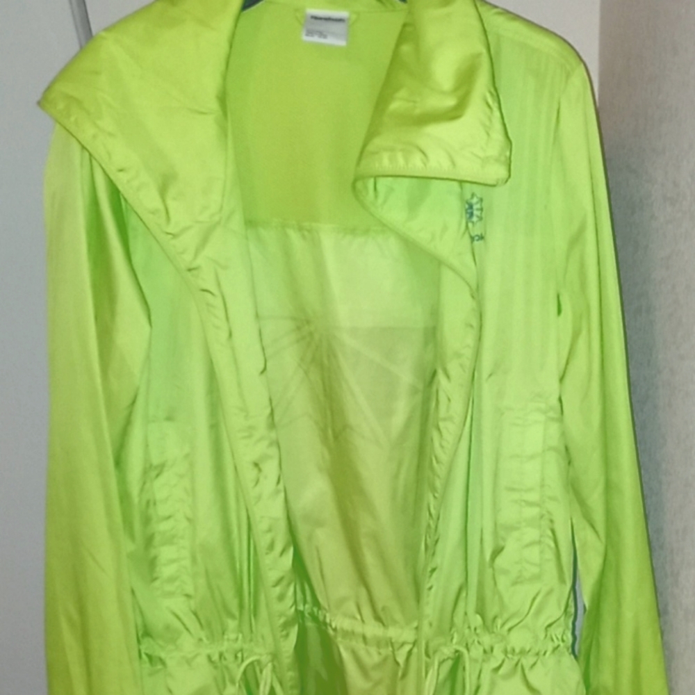 Lime green flannel jacket